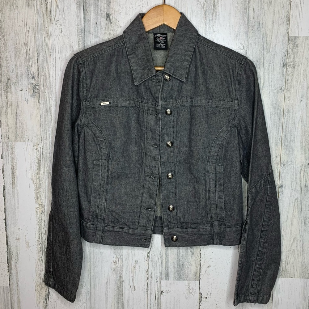 100% Cotton Medium Gray jacket button down fulu